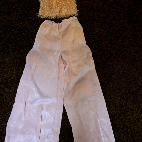 Pink Fuzzy Top and Pants Set - Picture 3 of 3